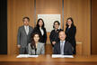 Seated in front row, from left: Boojin Lee, President and CEO of Hotel Shilla; Hwansoo Kim, Chair of the Council on East Asian Studies. Back row, from left: Ingyu Han, President and COO, Hotel Shilla; Injoong Kim, Assistant Director, CEAS; Hongnam Kim ’85 Ph.D.; Kathy Rupp, Program Director, CEAS