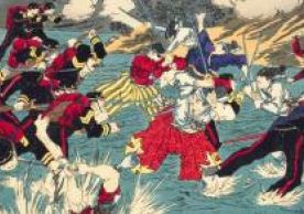 Woodblock print depicting the Satsuma Rebellion. National Diet Library, Tokyo